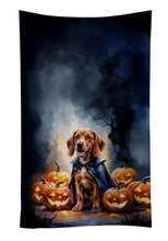 Load image into Gallery viewer, Vizsla Puppy Halloween Kitchen Towel