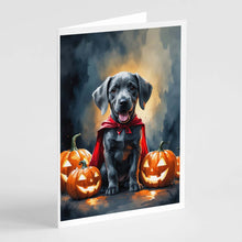 Load image into Gallery viewer, Weimaraner Puppy Halloween Greeting Cards Pack of 8