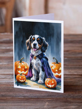 Load image into Gallery viewer, Welsh Springer Spaniel Puppy Halloween Greeting Cards Pack of 8