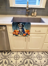 Load image into Gallery viewer, Welsh Springer Spaniel Puppy Halloween Kitchen Towel