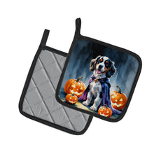 Load image into Gallery viewer, Welsh Springer Spaniel Puppy Halloween Pair of Pot Holders