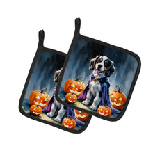 Load image into Gallery viewer, Welsh Springer Spaniel Puppy Halloween Pair of Pot Holders