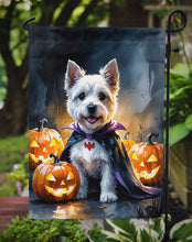 Load image into Gallery viewer, Westie Spaniel Puppy Halloween Garden Flag