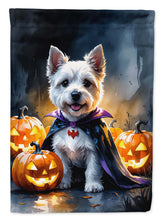 Load image into Gallery viewer, Westie Spaniel Puppy Halloween Garden Flag