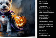 Load image into Gallery viewer, Westie Spaniel Puppy Halloween Kitchen Towel
