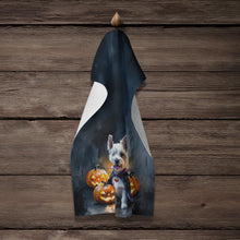 Load image into Gallery viewer, Westie Spaniel Puppy Halloween Kitchen Towel