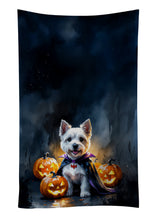 Load image into Gallery viewer, Westie Spaniel Puppy Halloween Kitchen Towel