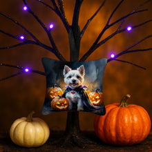 Load image into Gallery viewer, Westie Spaniel Puppy Halloween Mini Hanging Pillow Ornament 3.5 × 3.5