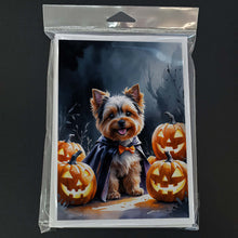 Load image into Gallery viewer, Yorkshire Terrier Puppy Halloween Greeting Cards Pack of 8