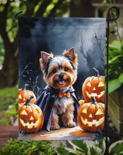 Load image into Gallery viewer, Yorkshire Terrier Puppy Halloween Garden Flag