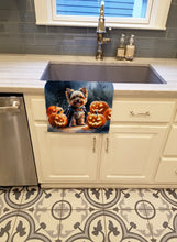 Load image into Gallery viewer, Yorkshire Terrier Puppy Halloween Kitchen Towel