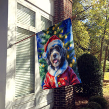 Load image into Gallery viewer, Bernedoodle Christmas House Flag