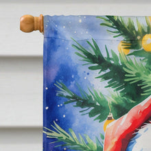 Load image into Gallery viewer, Bernedoodle Christmas House Flag