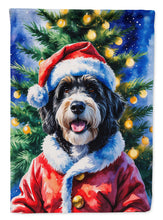 Load image into Gallery viewer, Bernedoodle Christmas House Flag