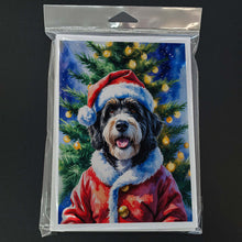 Load image into Gallery viewer, Bernedoodle Christmas Greeting Cards Pack of 8