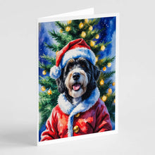 Load image into Gallery viewer, Bernedoodle Christmas Greeting Cards Pack of 8