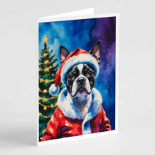 Load image into Gallery viewer, Boston Terrier Christmas Greeting Cards Pack of 8