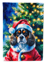 Load image into Gallery viewer, Tricolor Cavalier Spaniel Christmas House Flag