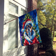 Load image into Gallery viewer, Black and Tan Chihuahua Christmas House Flag