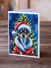 Load image into Gallery viewer, Black and Tan Chihuahua Christmas Greeting Cards Pack of 8