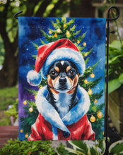 Load image into Gallery viewer, Black and Tan Chihuahua Christmas Garden Flag