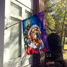 Load image into Gallery viewer, Golden Retriever Christmas House Flag