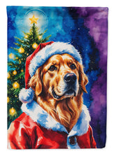 Load image into Gallery viewer, Golden Retriever Christmas House Flag