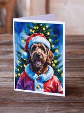 Load image into Gallery viewer, Chocolate Labradoodle Christmas Greeting Cards Pack of 8