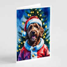 Load image into Gallery viewer, Chocolate Labradoodle Christmas Greeting Cards Pack of 8