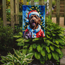 Load image into Gallery viewer, Chocolate Labradoodle Christmas Garden Flag