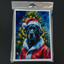 Load image into Gallery viewer, Black Labrador Retriever Christmas Greeting Cards Pack of 8