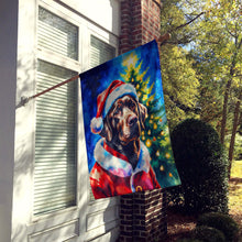 Load image into Gallery viewer, Chocolate Labrador Retriever Christmas House Flag