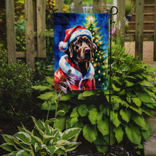 Load image into Gallery viewer, Chocolate Labrador Retriever Christmas Garden Flag