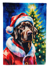 Load image into Gallery viewer, Chocolate Labrador Retriever Christmas Garden Flag