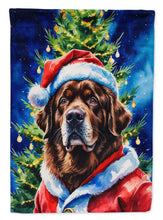 Load image into Gallery viewer, Chocolate Newfoundland Christmas House Flag