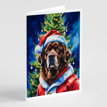 Load image into Gallery viewer, Chocolate Newfoundland Christmas Greeting Cards Pack of 8