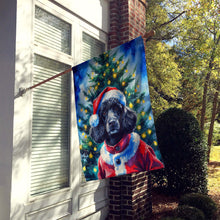 Load image into Gallery viewer, Black Poodle Christmas House Flag