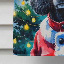 Load image into Gallery viewer, Black Poodle Christmas House Flag