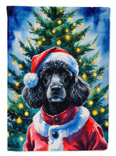 Load image into Gallery viewer, Black Poodle Christmas Garden Flag