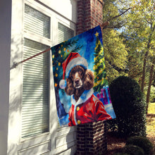 Load image into Gallery viewer, Chocolate Poodle Christmas House Flag