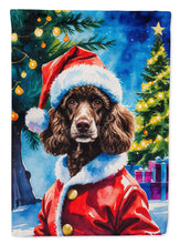 Load image into Gallery viewer, Chocolate Poodle Christmas House Flag