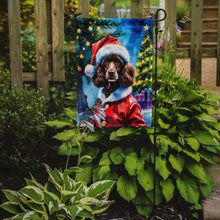 Load image into Gallery viewer, Chocolate Poodle Christmas Garden Flag
