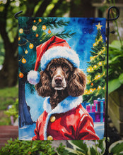 Load image into Gallery viewer, Chocolate Poodle Christmas Garden Flag