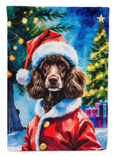 Load image into Gallery viewer, Chocolate Poodle Christmas Garden Flag