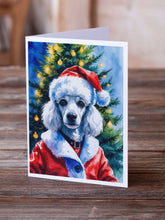 Load image into Gallery viewer, White Poodle Christmas Greeting Cards Pack of 8