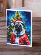 Load image into Gallery viewer, Pug Christmas Greeting Cards Pack of 8