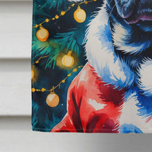 Load image into Gallery viewer, Black Pug Christmas House Flag