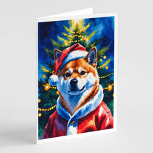 Load image into Gallery viewer, Shiba Inu Christmas Greeting Cards Pack of 8