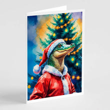 Load image into Gallery viewer, Alligator Christmas Greeting Cards Pack of 8