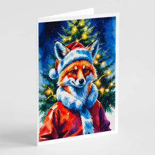 Load image into Gallery viewer, Fox Christmas Greeting Cards Pack of 8